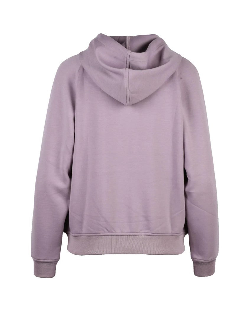K-Way Purple Striped Trim Drawstring Hood Zip Hoodie