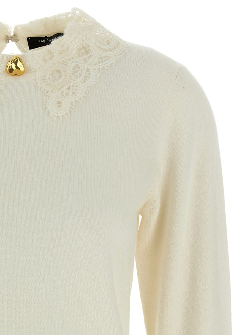 Fabiana Filippi Lace Neck Sweater