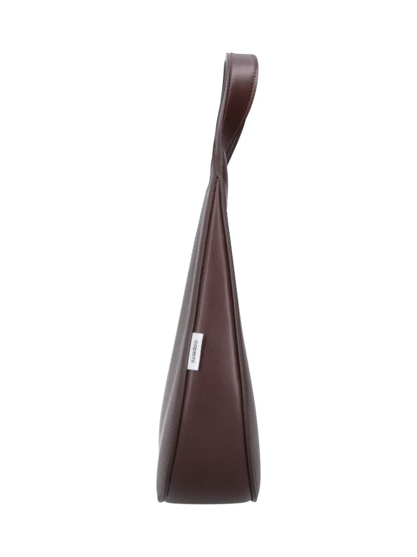 Coperni Brown Loop Swipe Crescent Calf Leather Handbag