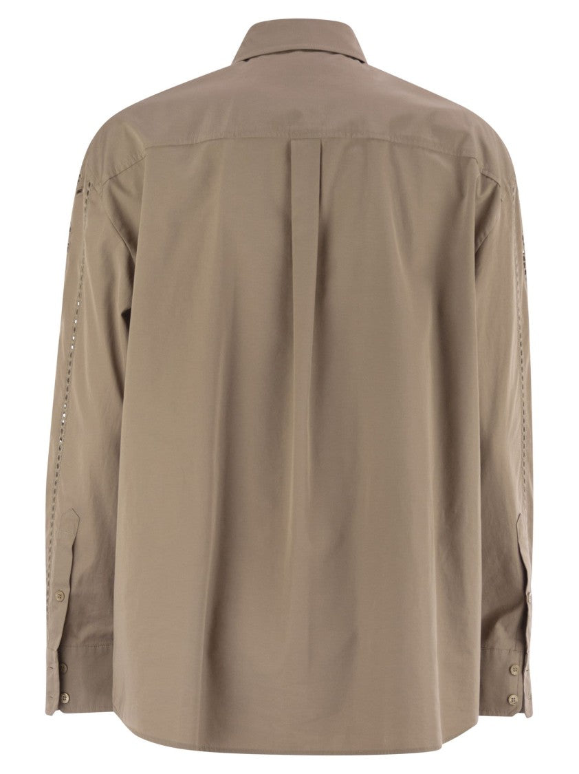 Max Mara Elmi - Embroidered Soft Poplin Shirt