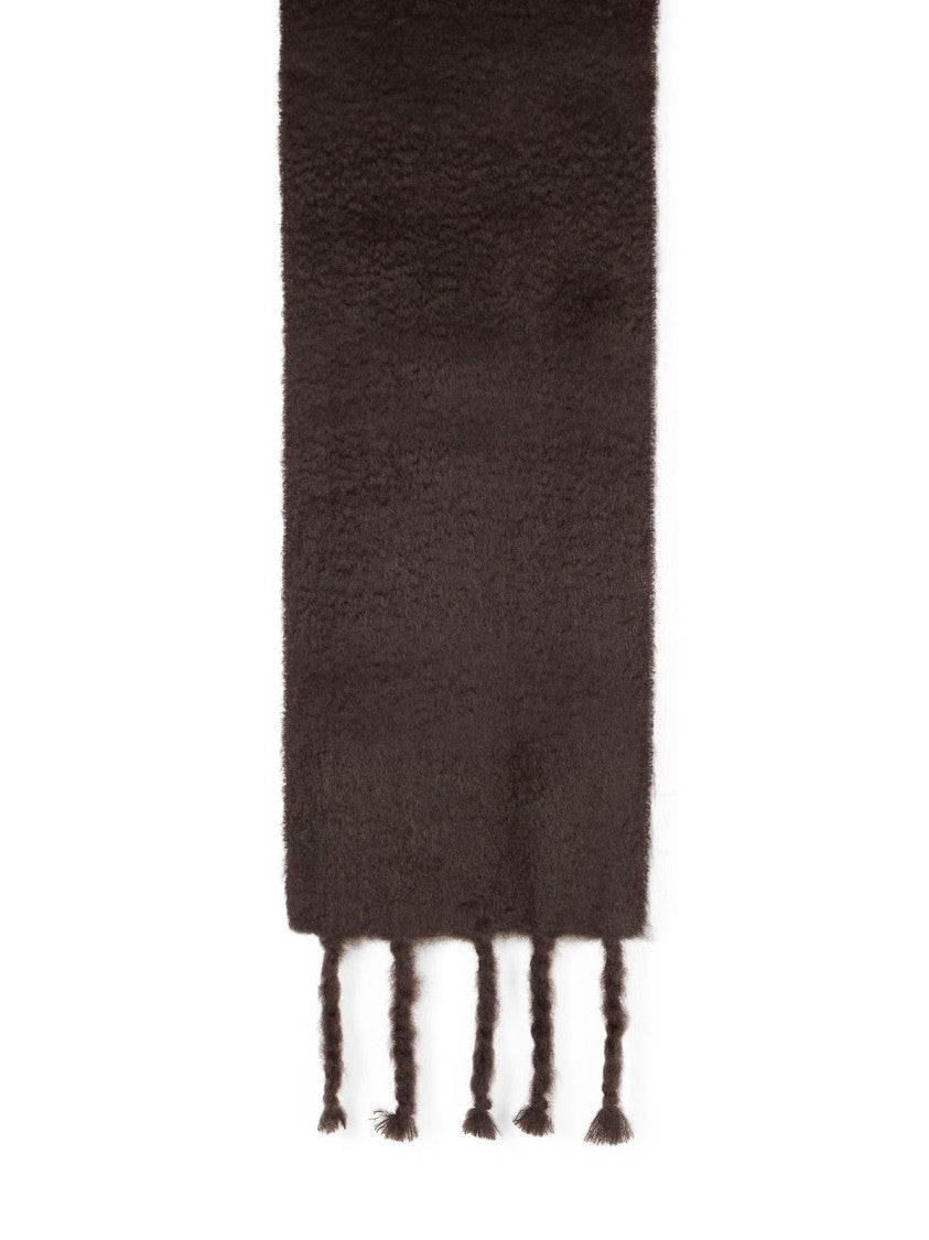 Jil Sander Mohair And Chocolate Wool Scarf