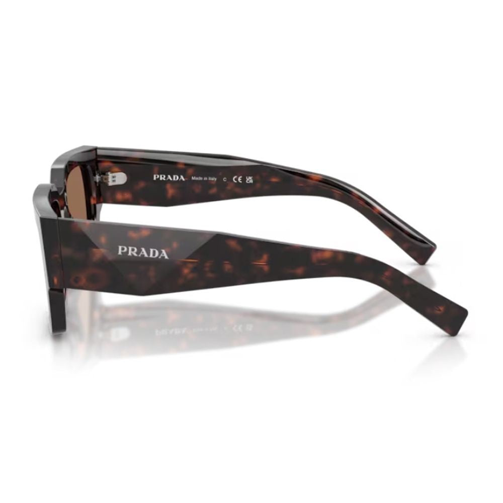 Prada Pr B17s Symbole Square Frame Tortoiseshell Acetate Sunglasses