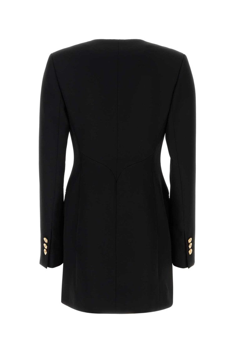 Versace Black Wool Blazer Dress