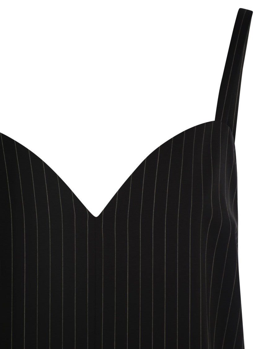 Max Mara Elam - Pinstripe Wool Cloth Dress