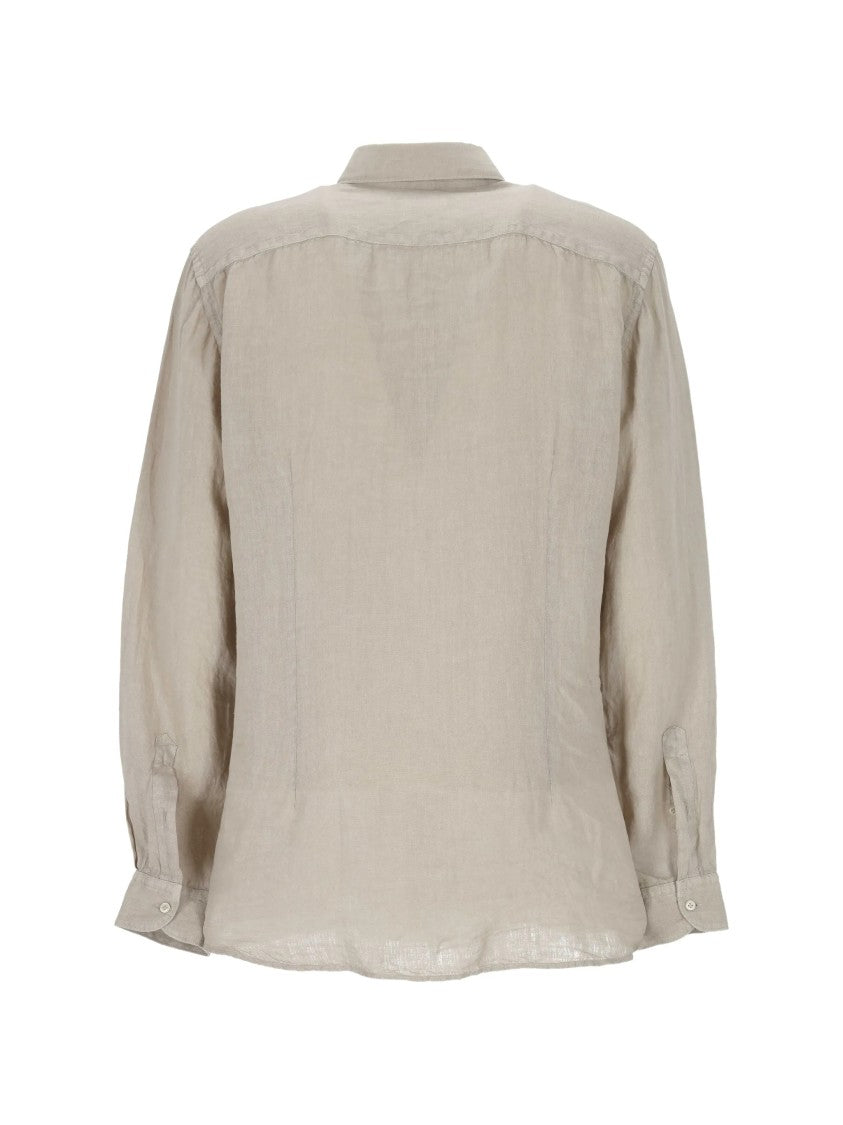 Fay Long-Sleeve Button-Up Shirt With Classic Collar And Relaxed Fit