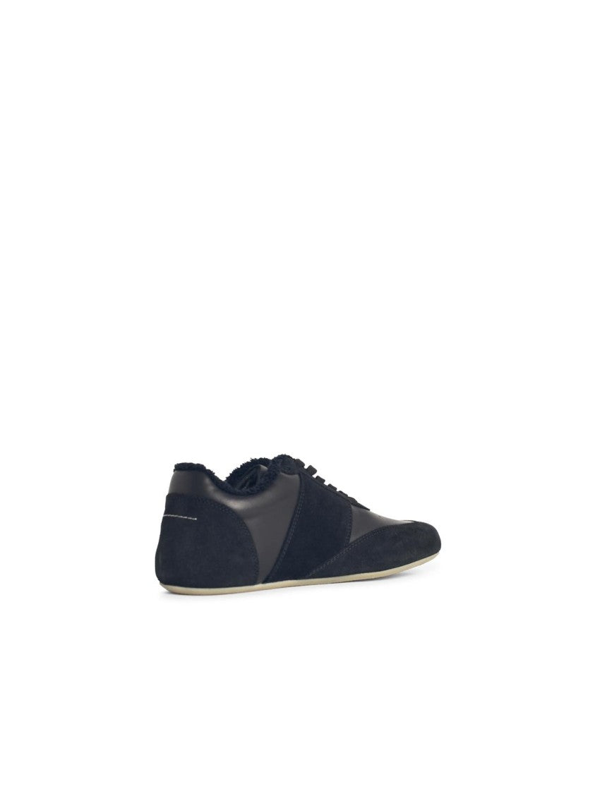 Mm6 By Maison Margiela Anatomic' Black Leather Sneakers