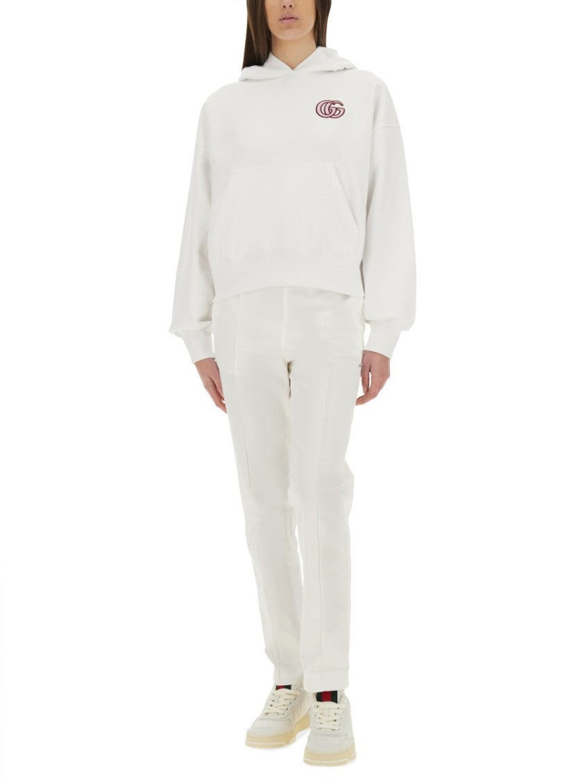 Gucci Regular Fit Cotton Sweatshirt With Intricate Embroidery