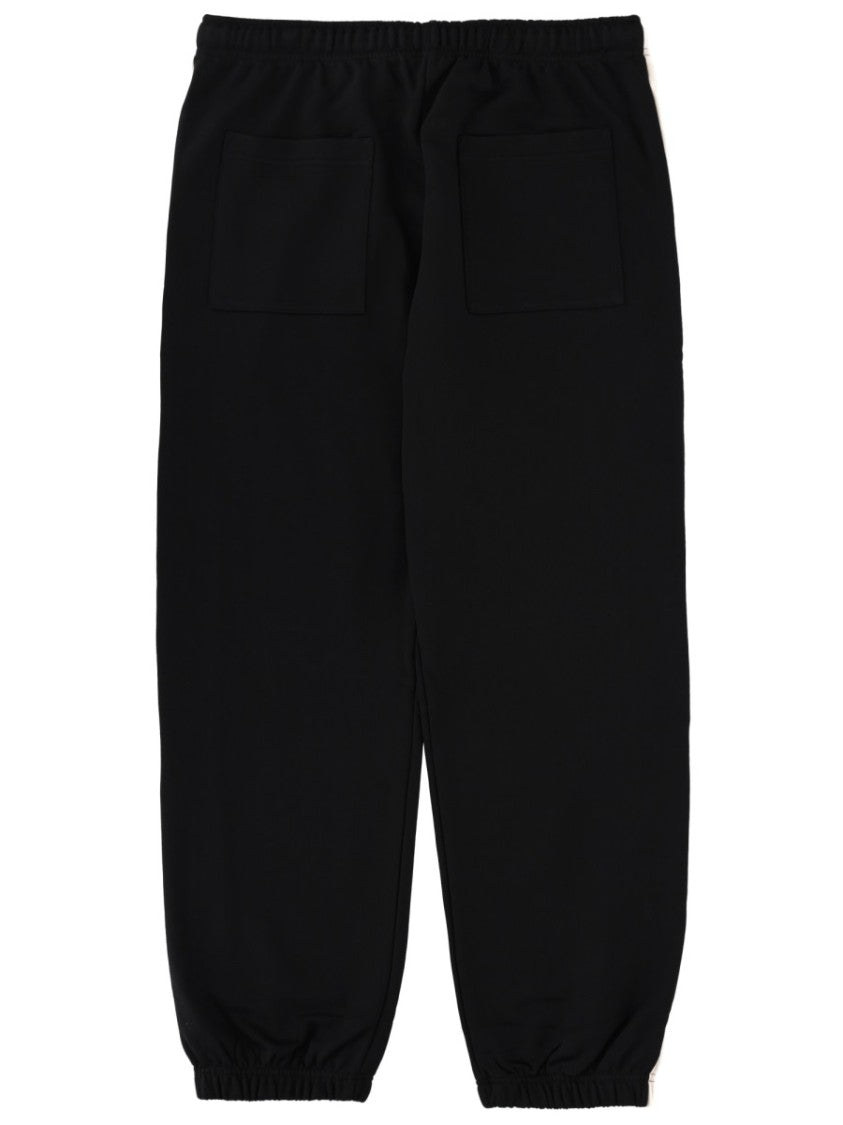 Versace Jeans Couture Black Beige Side Stripes Cotton Sweatpants