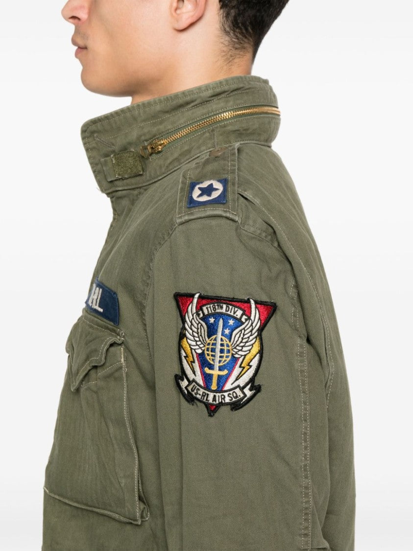 Polo Ralph Lauren Parka With Hidden Hood And Military Patches