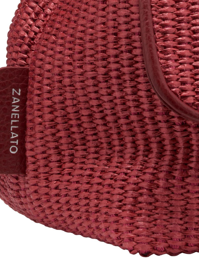 Zanellato Deep Bordeaux Woven Texture Shoulder Bag