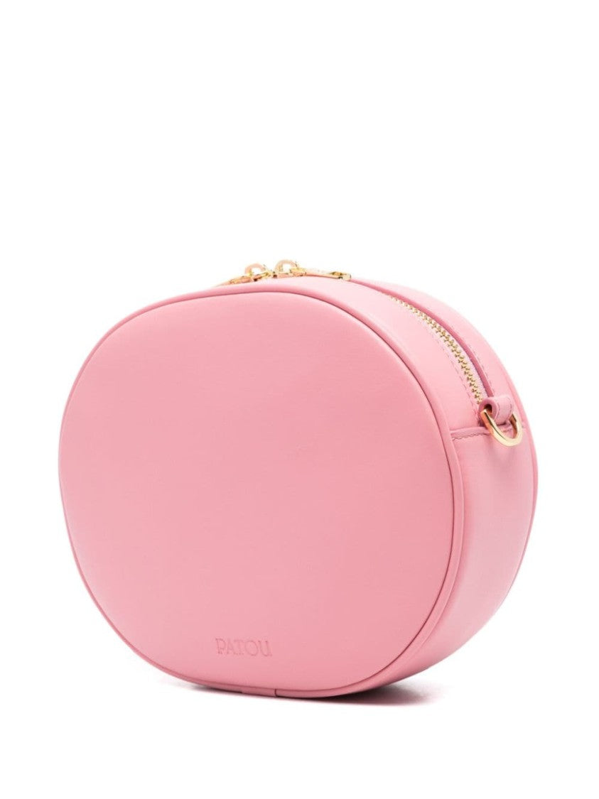 Patou Oval-Shaped Rose Pink Calf Leather Bag