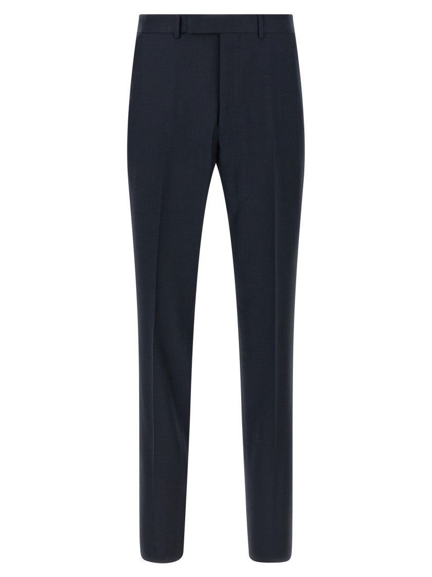 Zegna Single-Breasted Wool Dress With Tailored Trousers