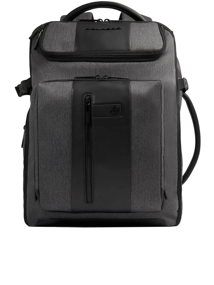 Piquadro Dark Grey Structured Travel Backpack