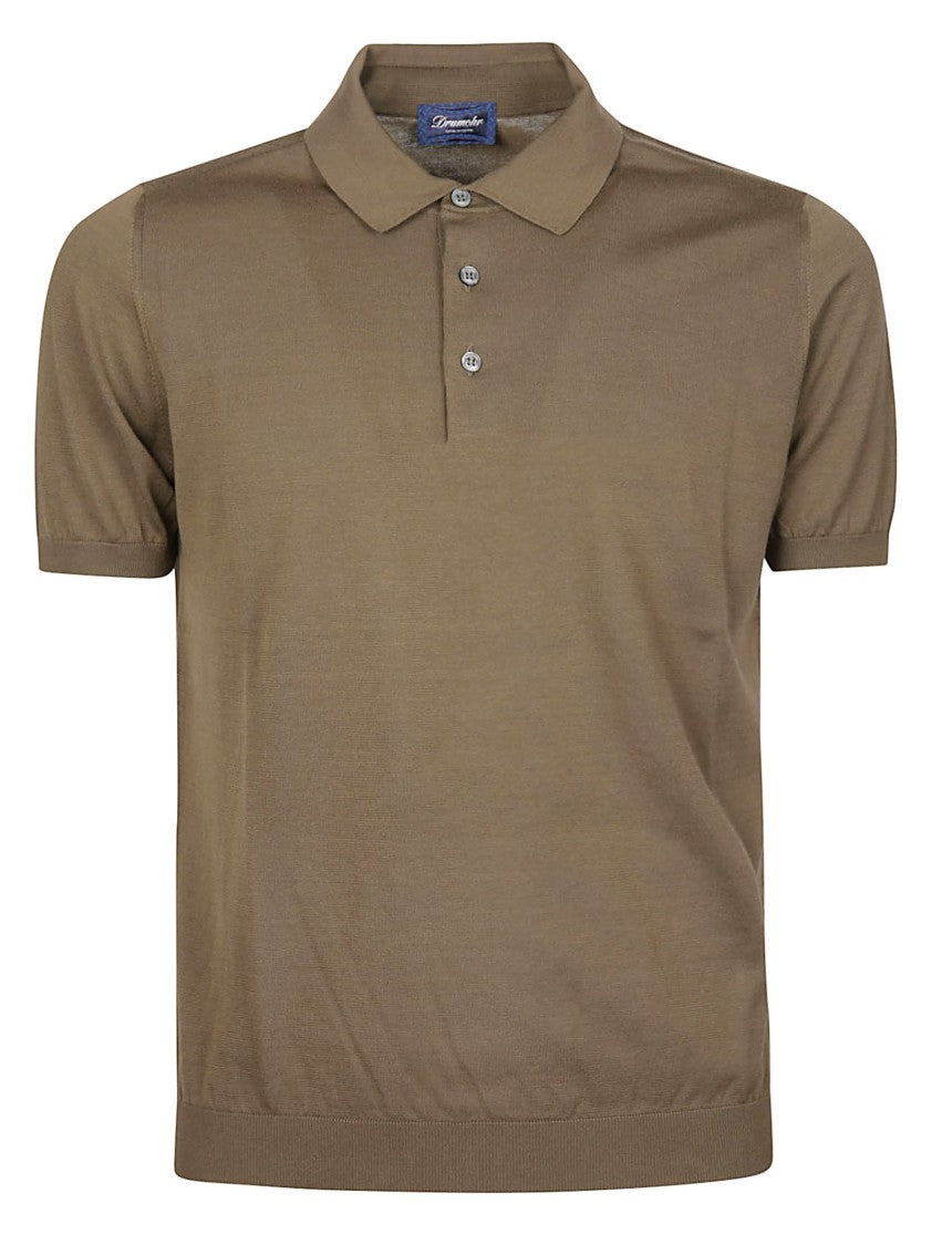 Drumohr Short Sleeve Classic Cotton Polo