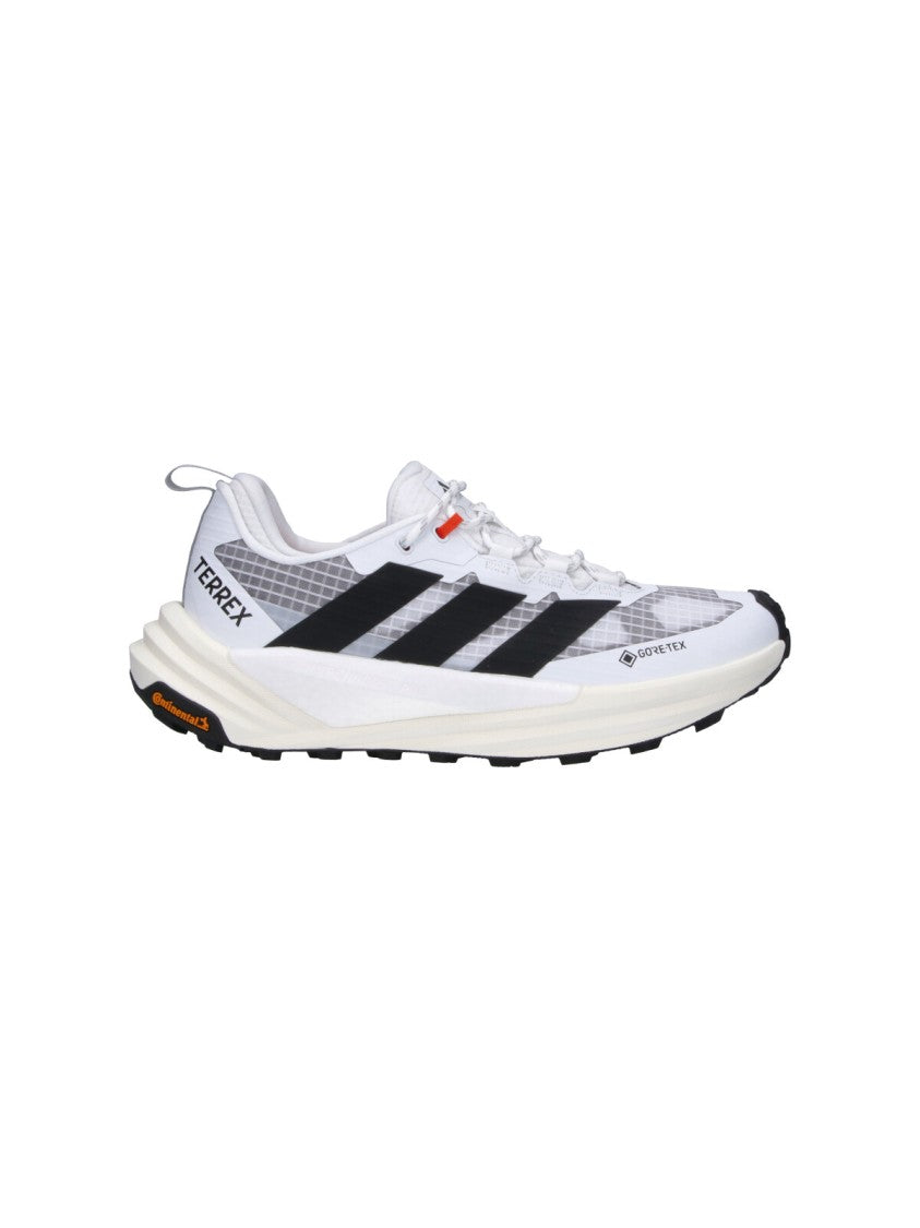 Adidas White Terrex Freehiker 3 Low Gore-Tex Fabric Sneakers
