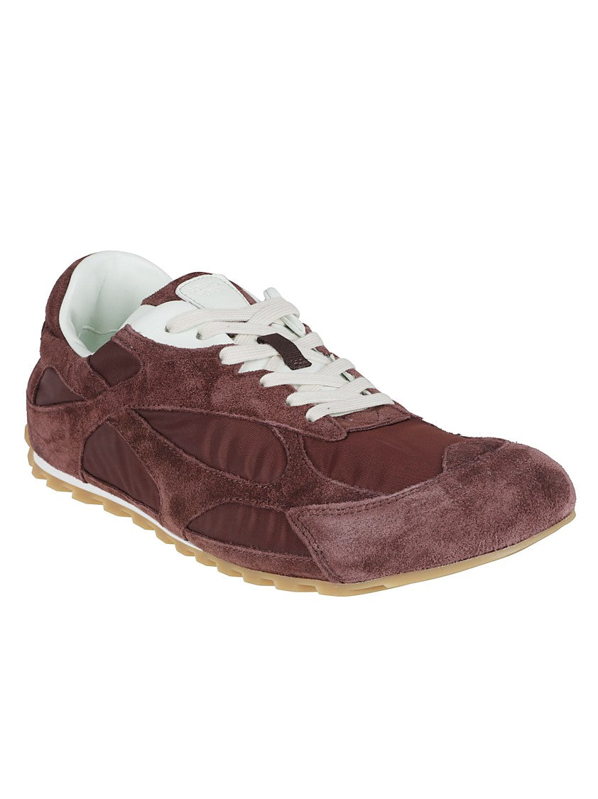 Bottega Veneta Low-Profile Leather Suede Sneakers