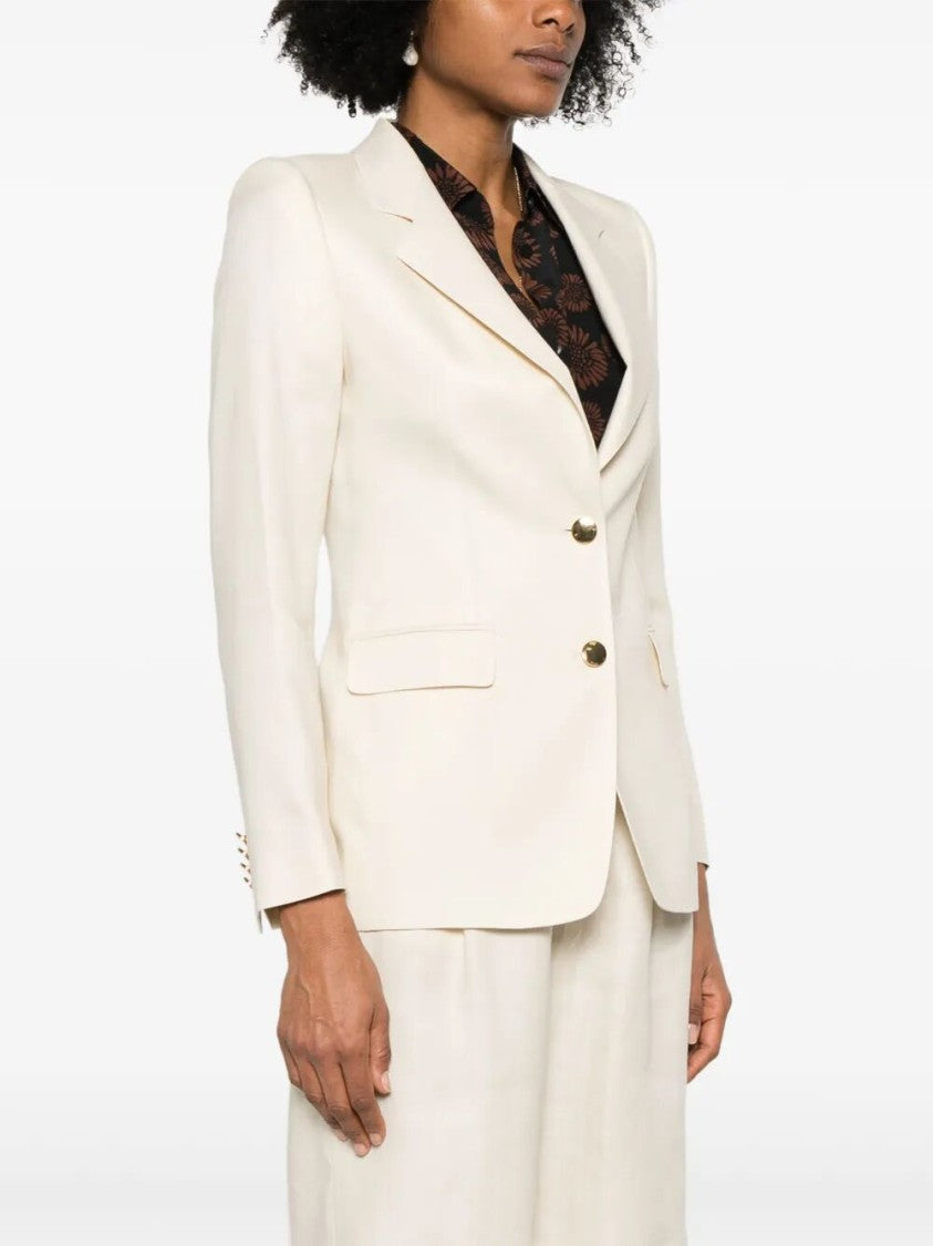Tagliatore Tailored Linen Blazer With Notch Lapel