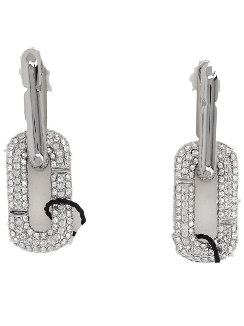 Marc Jacobs Pop J Marc Rectangular Silver Earrings
