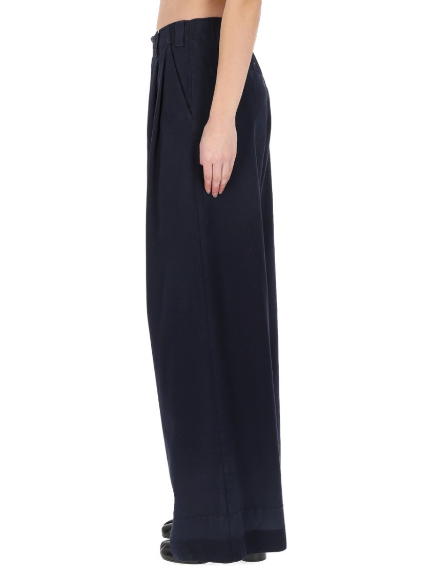 Maison Margiela Polyester-Blend High Waisted Wide-Leg Chinos