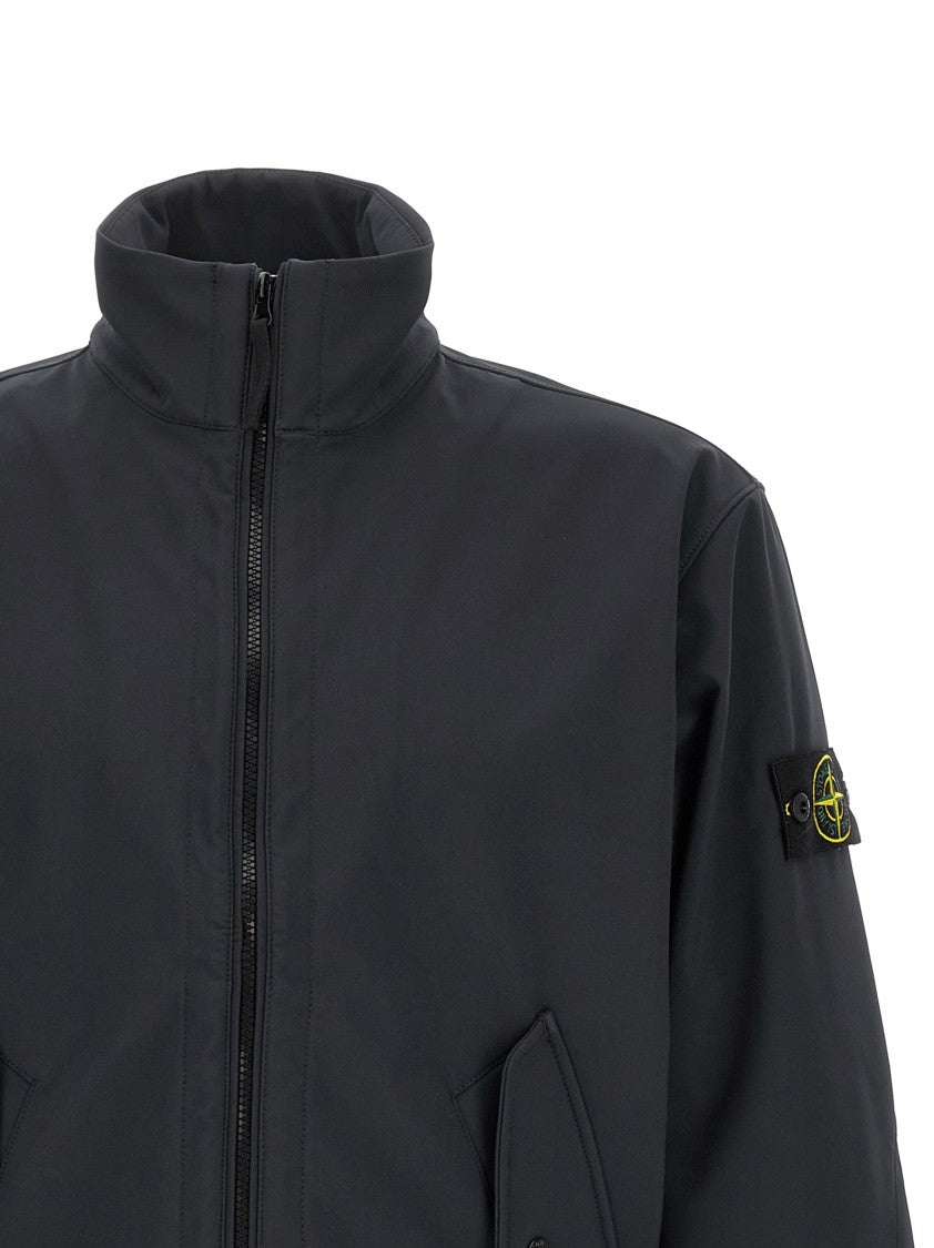 Stone Island Three-Layer Technical Jacket With High Neck