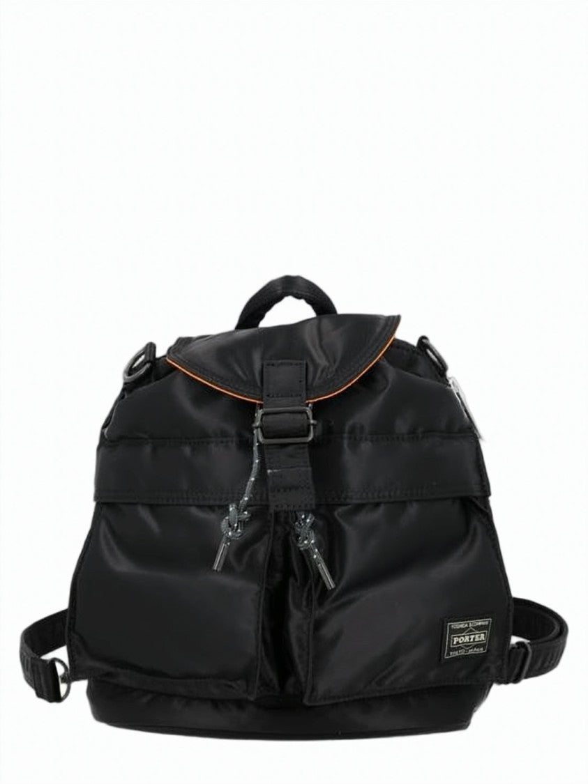 Porter Nylon Shoulder Bag With Flap Closure And Dual Pockets