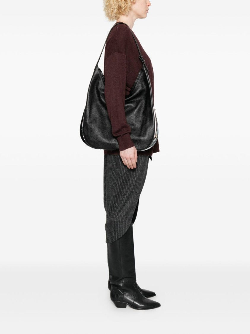 Benedetta Bruzziches Black Deer Leather Shoulder Bag