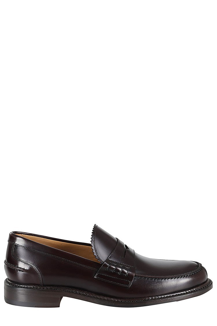 John Spencer Almond Toe Brown Leather Loafers