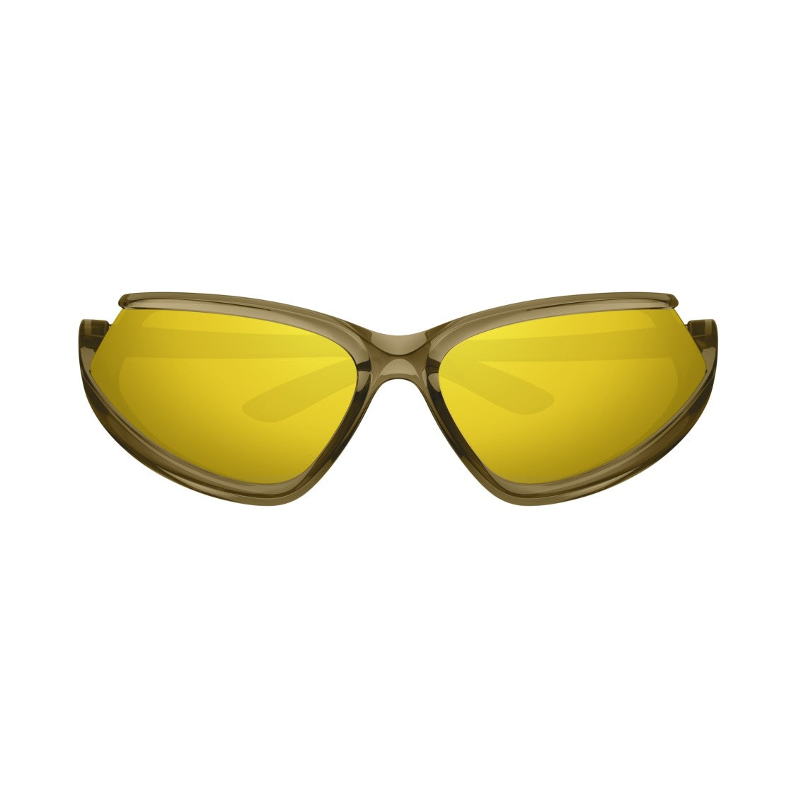 Balenciaga Bb0289s Futuristic Wraparound Sunglasses