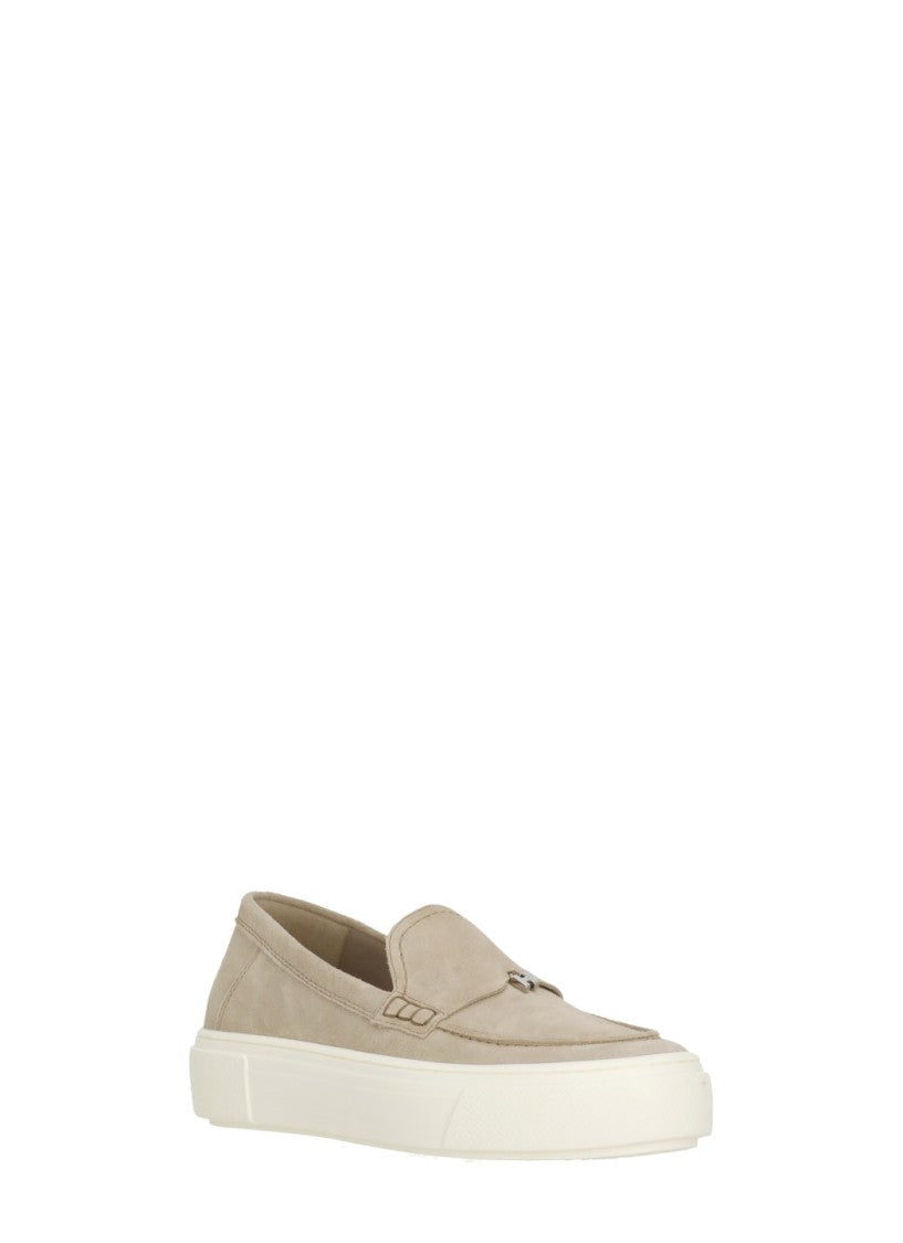 Hogan Beige Crosswind Suede Leather Loafers