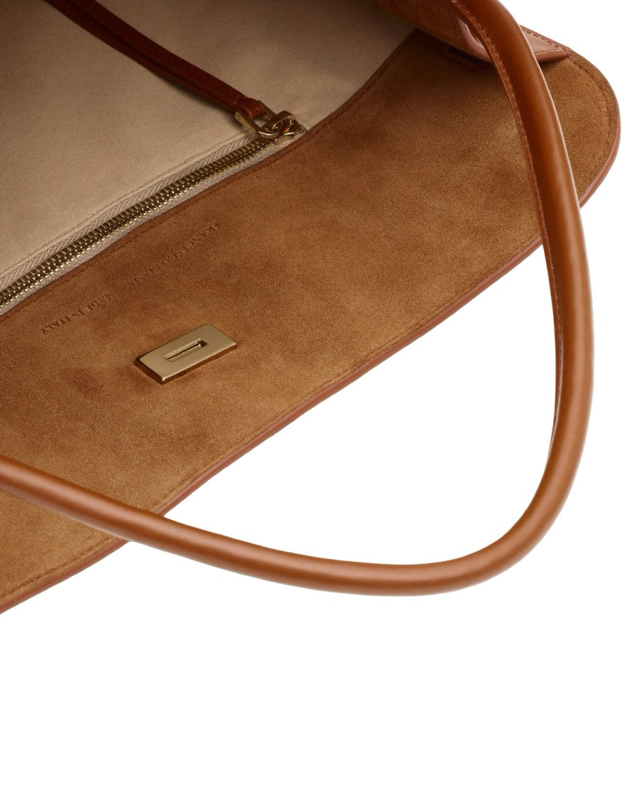 Biasia Medium Suede Handbag With Gold-Tone Clasp