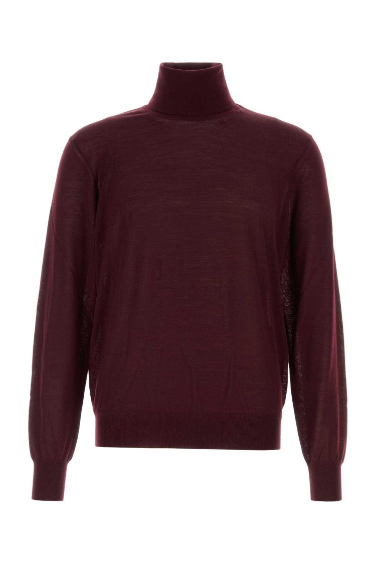 Saint Laurent Aubergine Wool Sweater