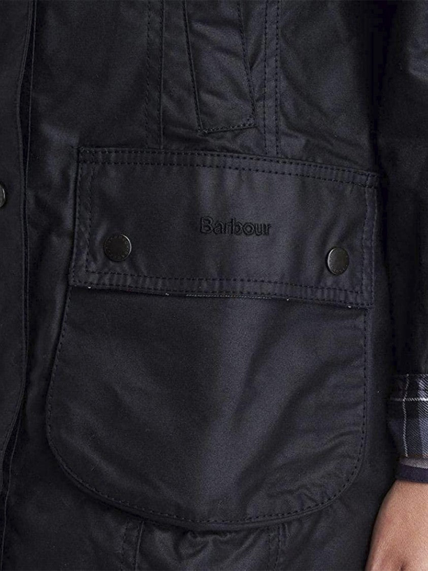 Barbour Beadnell Wax Jacket With Corduroy Collar