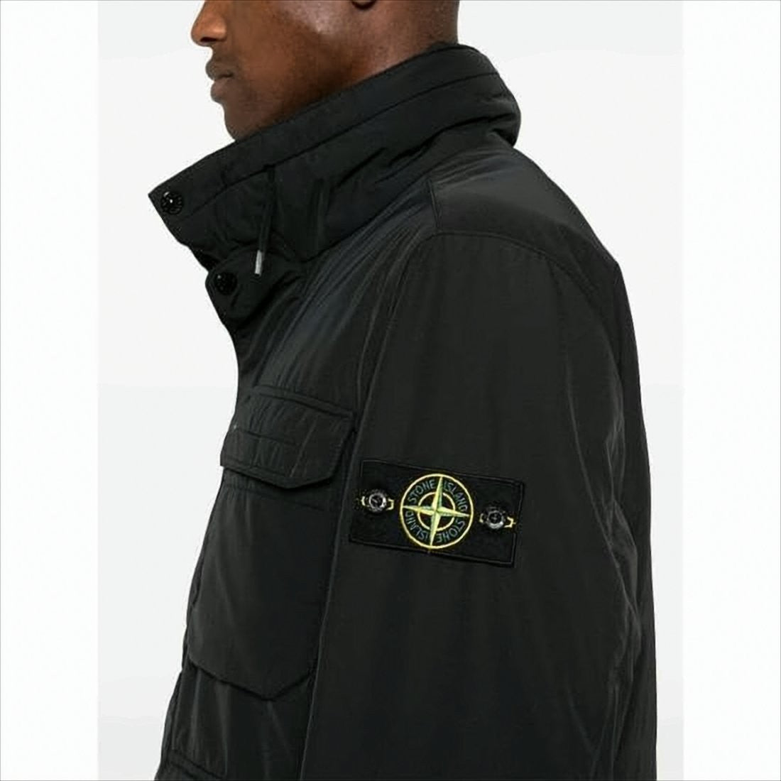 Stone Island Padded Jacket With High Collar