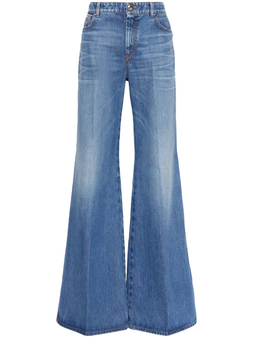 Sportmax High-Waisted Wide-Leg Denim Jeans With Classic Five-Pocket Design