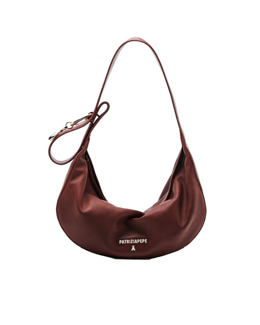 Patrizia Pepe Calfskin Leather New Moon Shoulder Bag