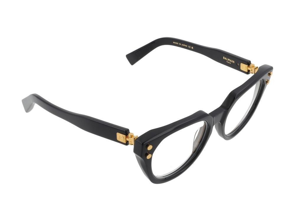 Balmain Angular Gold Accent Eyeglasses