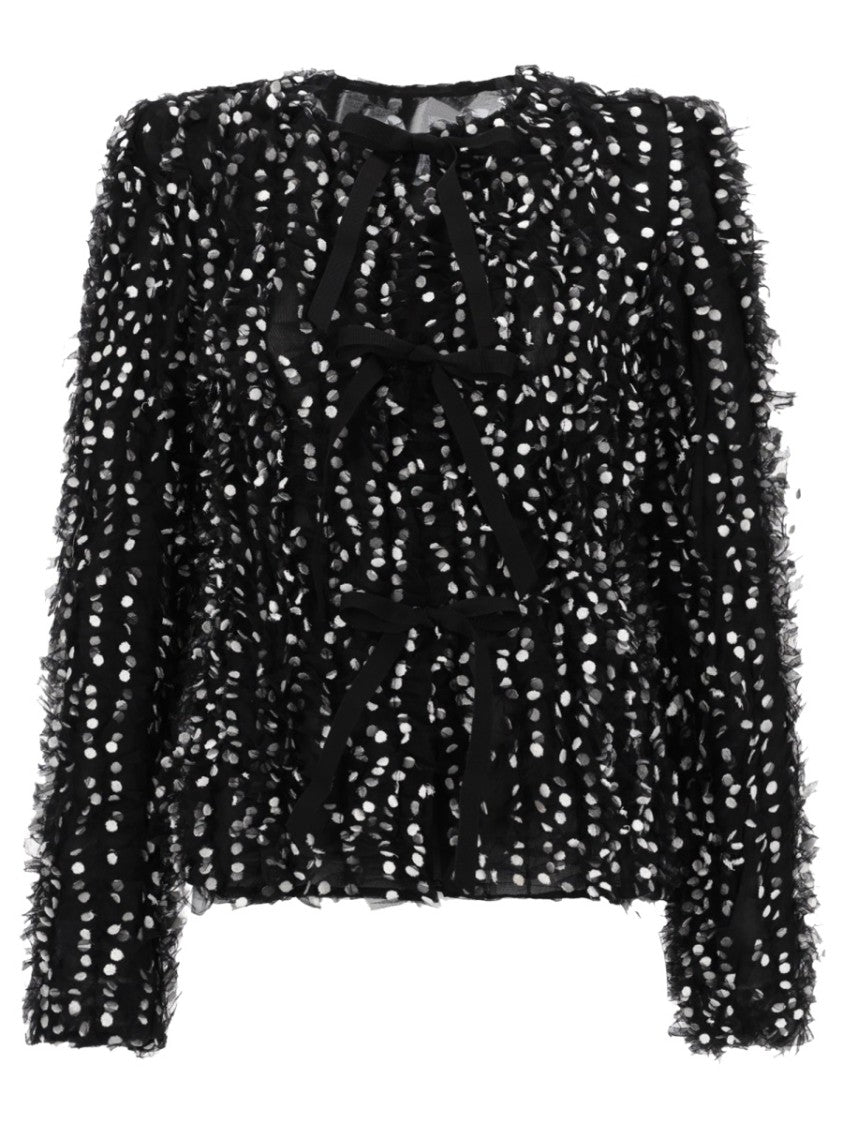 Nina Ricci Polka Dot Black Ribbon Jacket