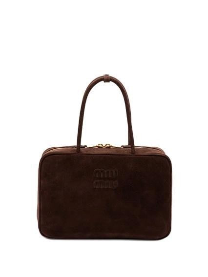 Miu Miu Rectangular Calf Leather Tote With Gold-Tone Hardware