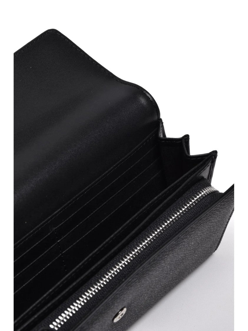 Vivienne Westwood Black Polyurethane Logo Wallet