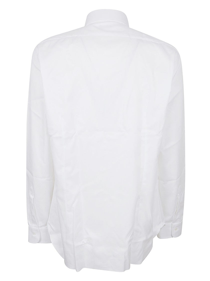 Barba Long-Sleeve White Shirt With Crisp Collar