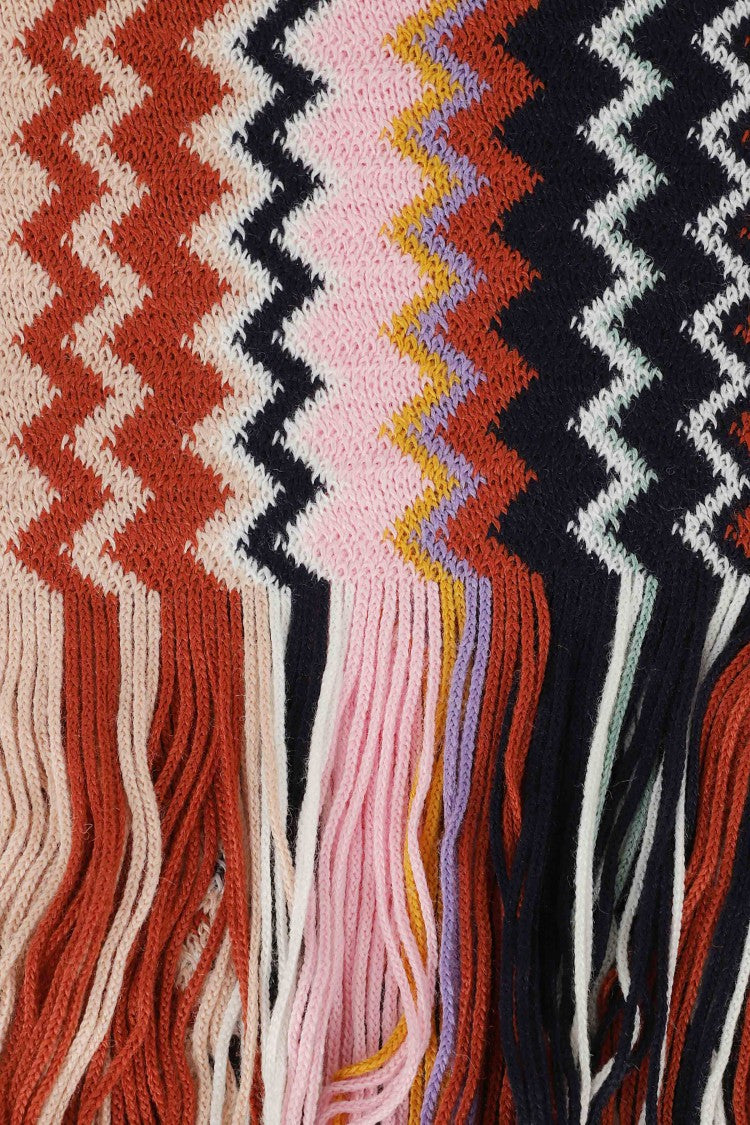 Missoni Black Wool-Blend Zigzag Scarf