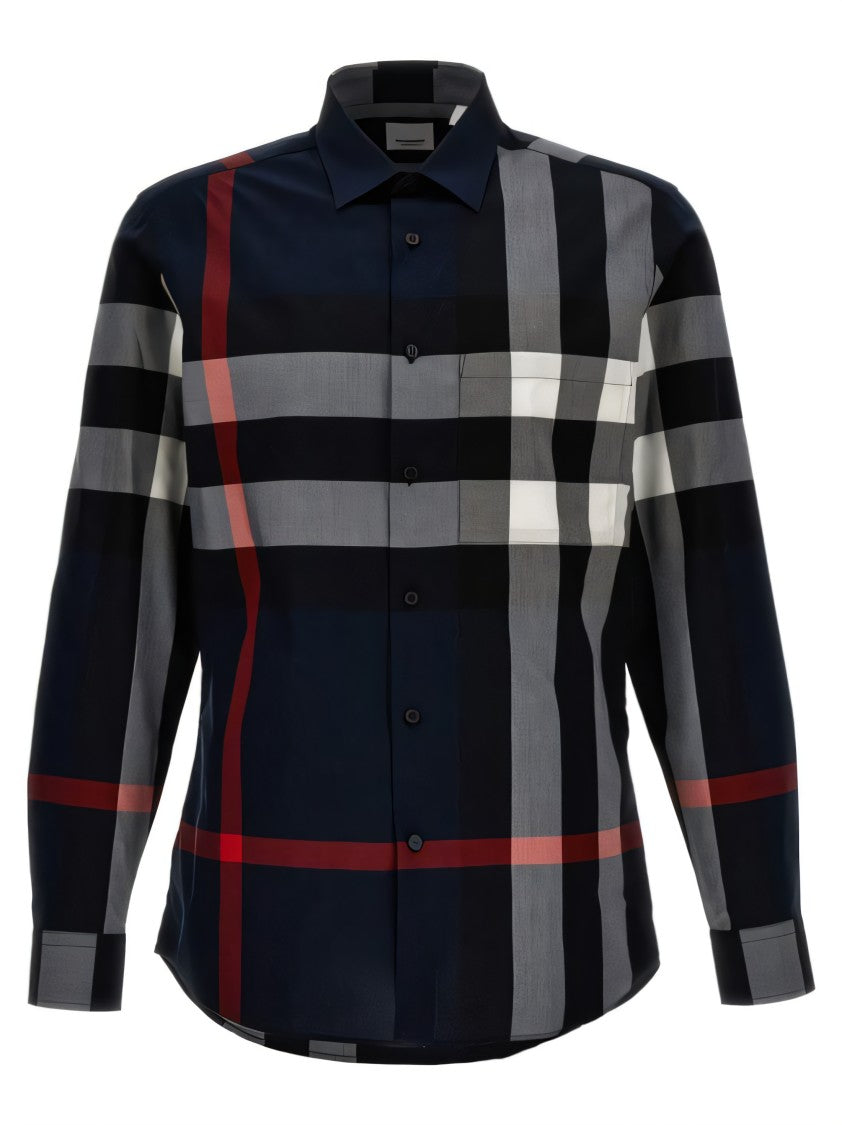 Burberry Modern Plaid Long-Sleeve Shirt With Classic Collar
