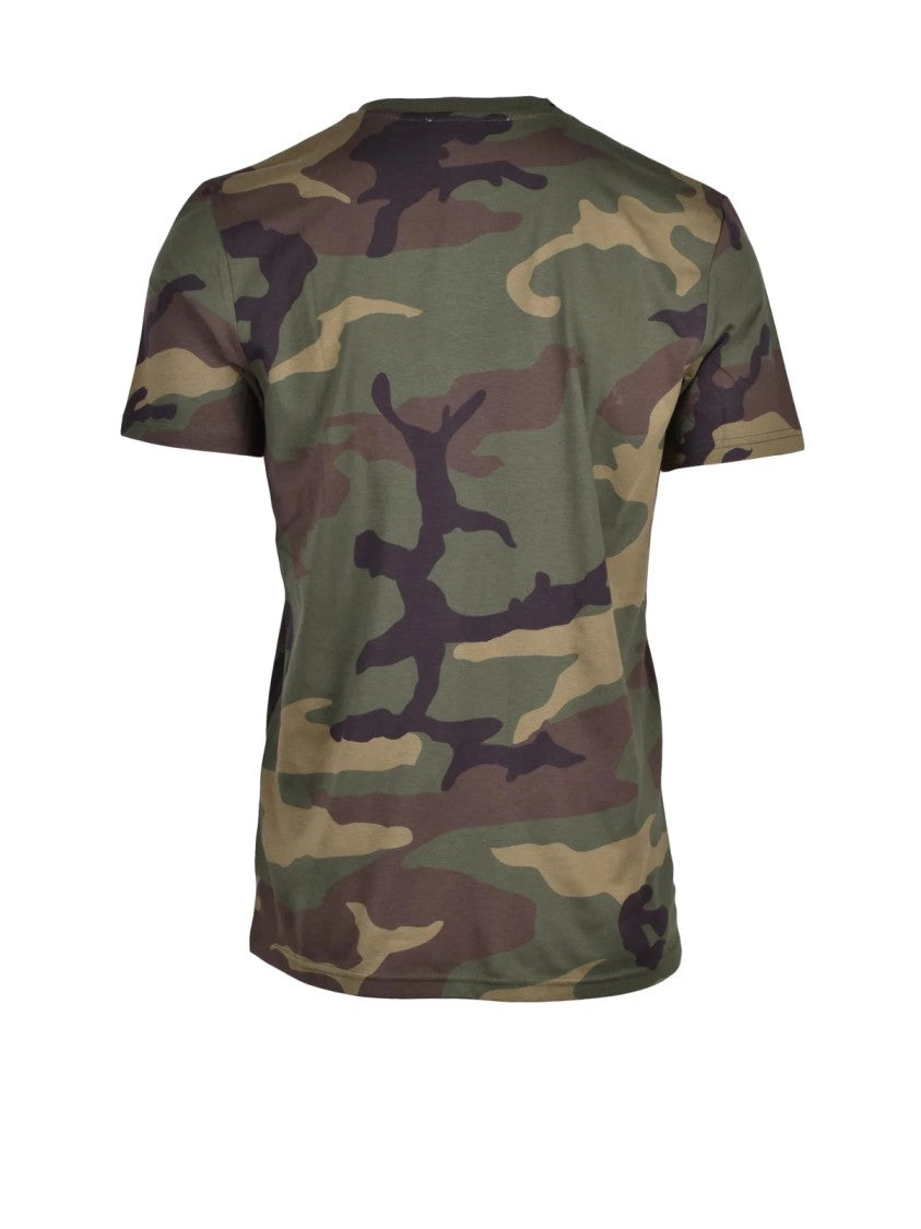 Dolce & Gabbana Military Green Camouflage Pattern Cotton T-Shirt