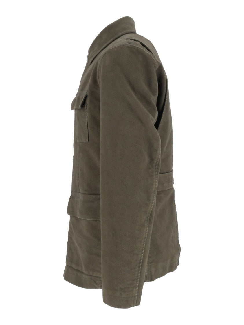 Aspesi Ray Structured Brown Pocket Jacket