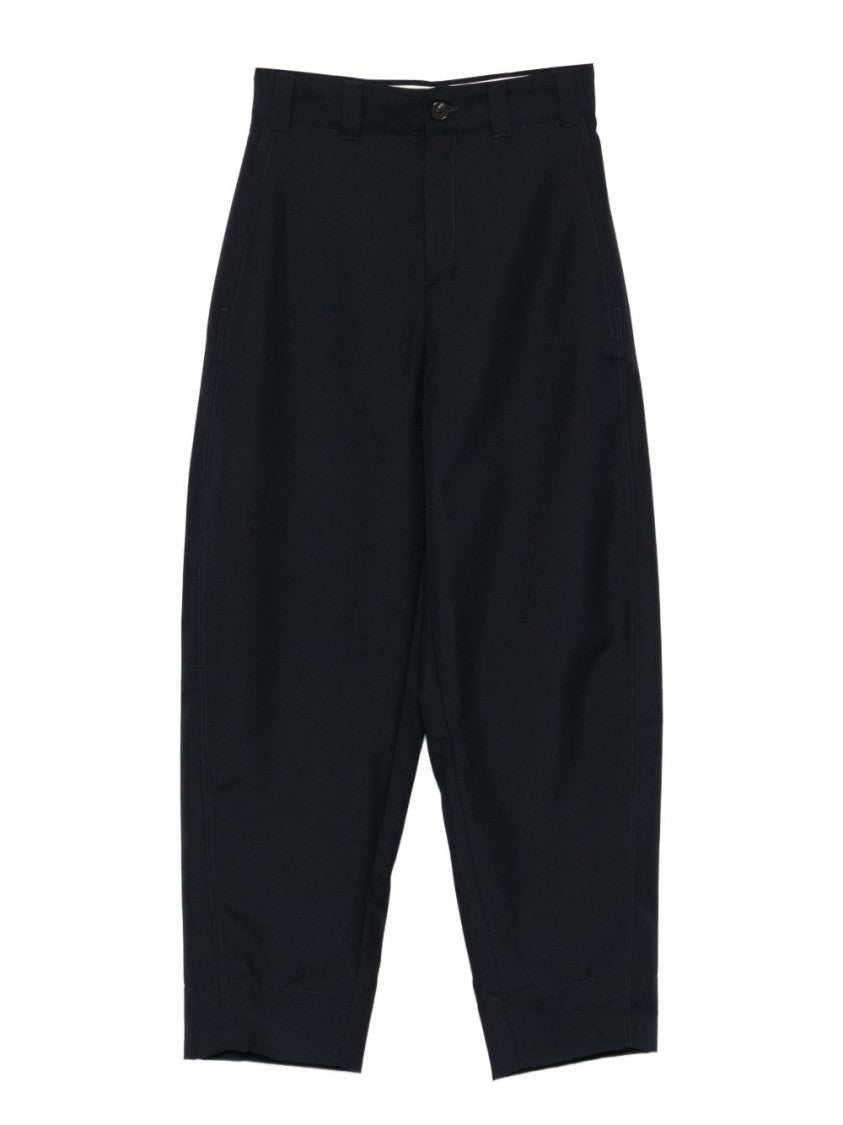 Soeur Cropped Tailored Trousers In Smooth Polyamide