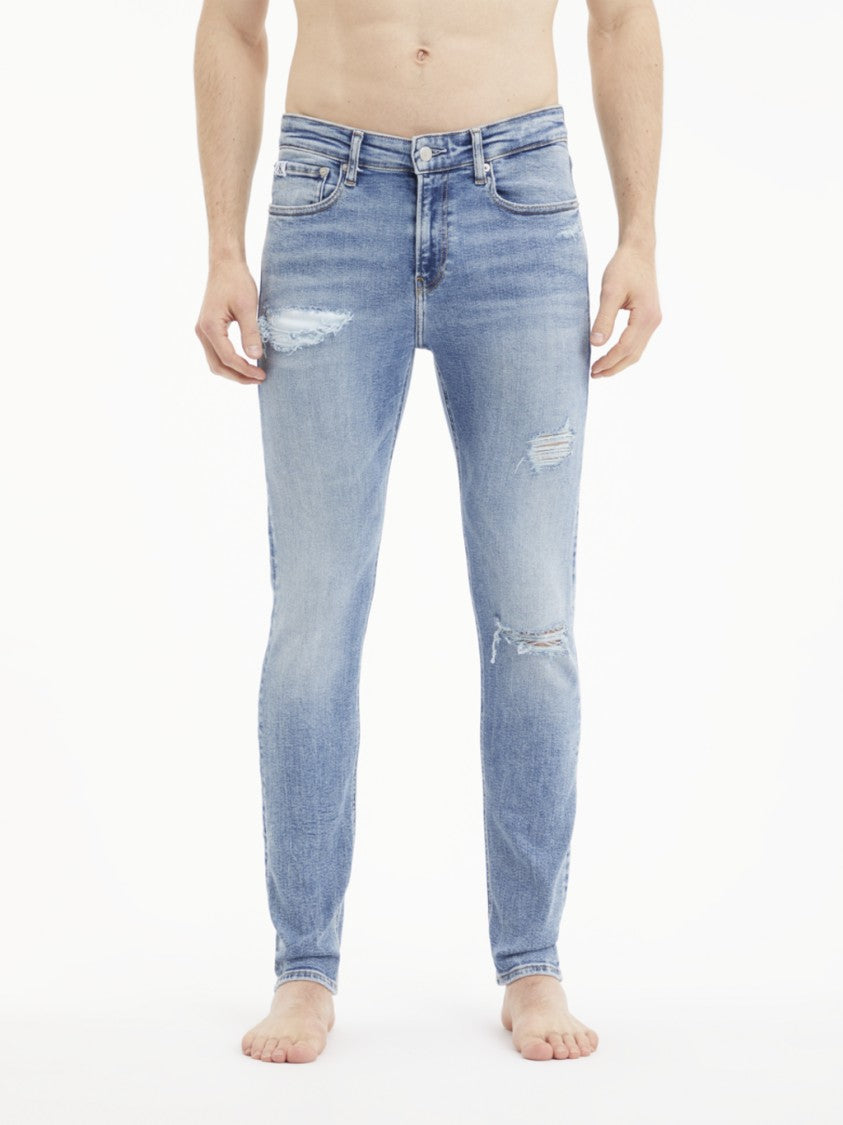 Calvin Klein Distressed Light Blue Slim Fit Jeans