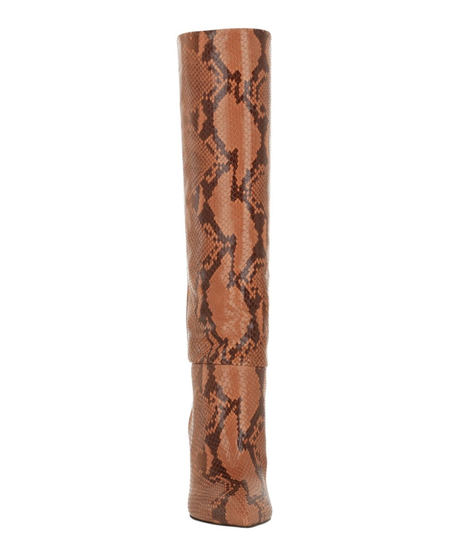 Paris Texas Printed Python Knee-High Boots