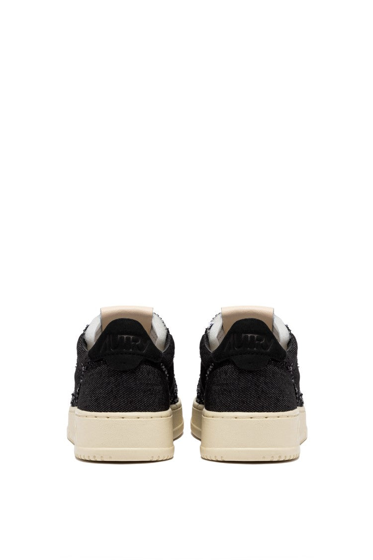 Autry Women’S Medalist Black Denim Sneakers