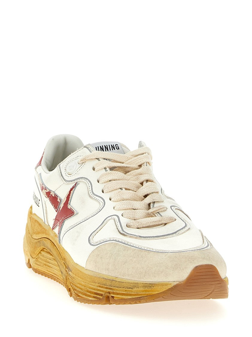 Golden Goose Leather Running Sneakers With Unique Side Logo Detail