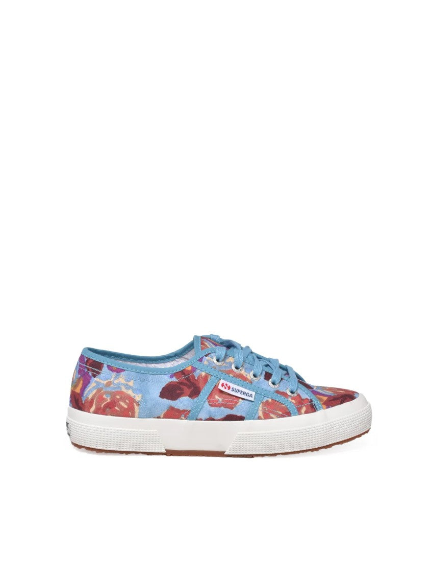 Superga X Lisa Corti Blue Bordeaux Floral Canvas Sneakers